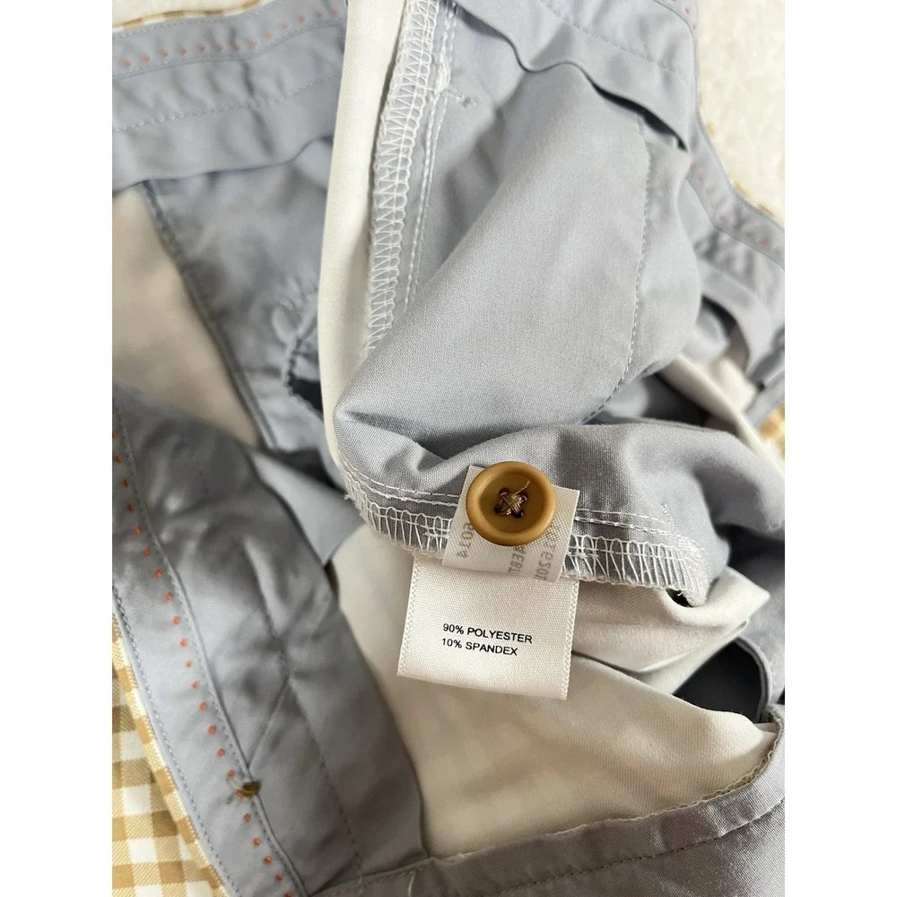 Peter Millar Crown Sport Wicking Gingham‎ Check Performance Golf Shorts Sz 38